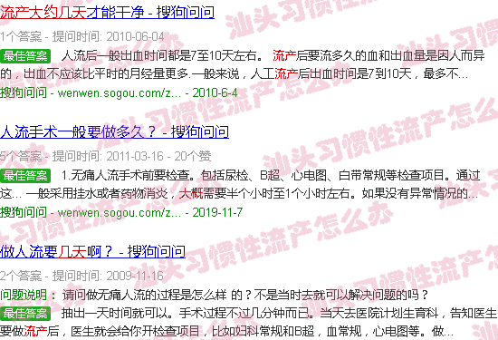 汕头流产大概几天