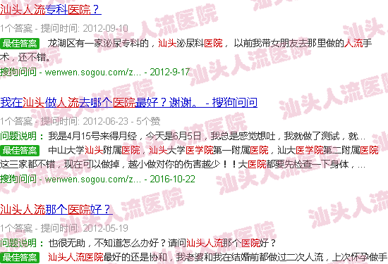 汕头*人流医院男科