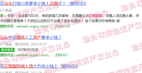 汕头*医院流产费用