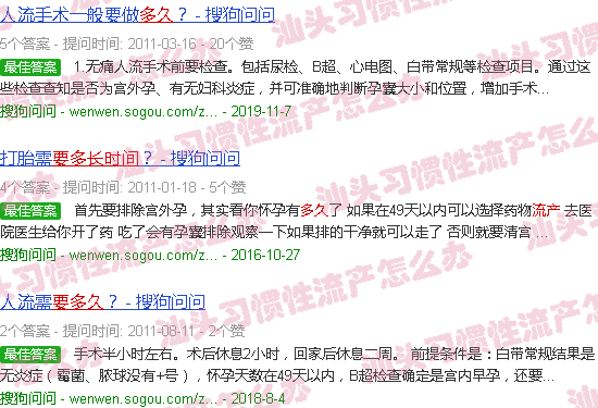 汕头做流产要多久时间
