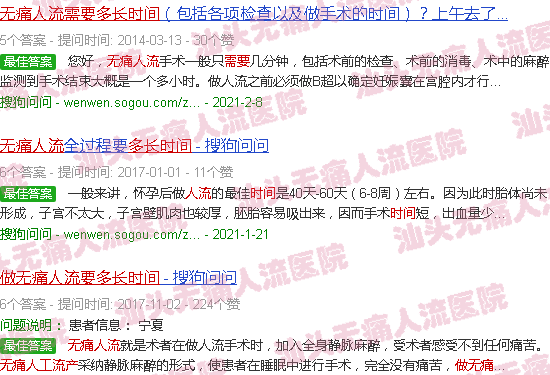汕头做*人流需要多长时间